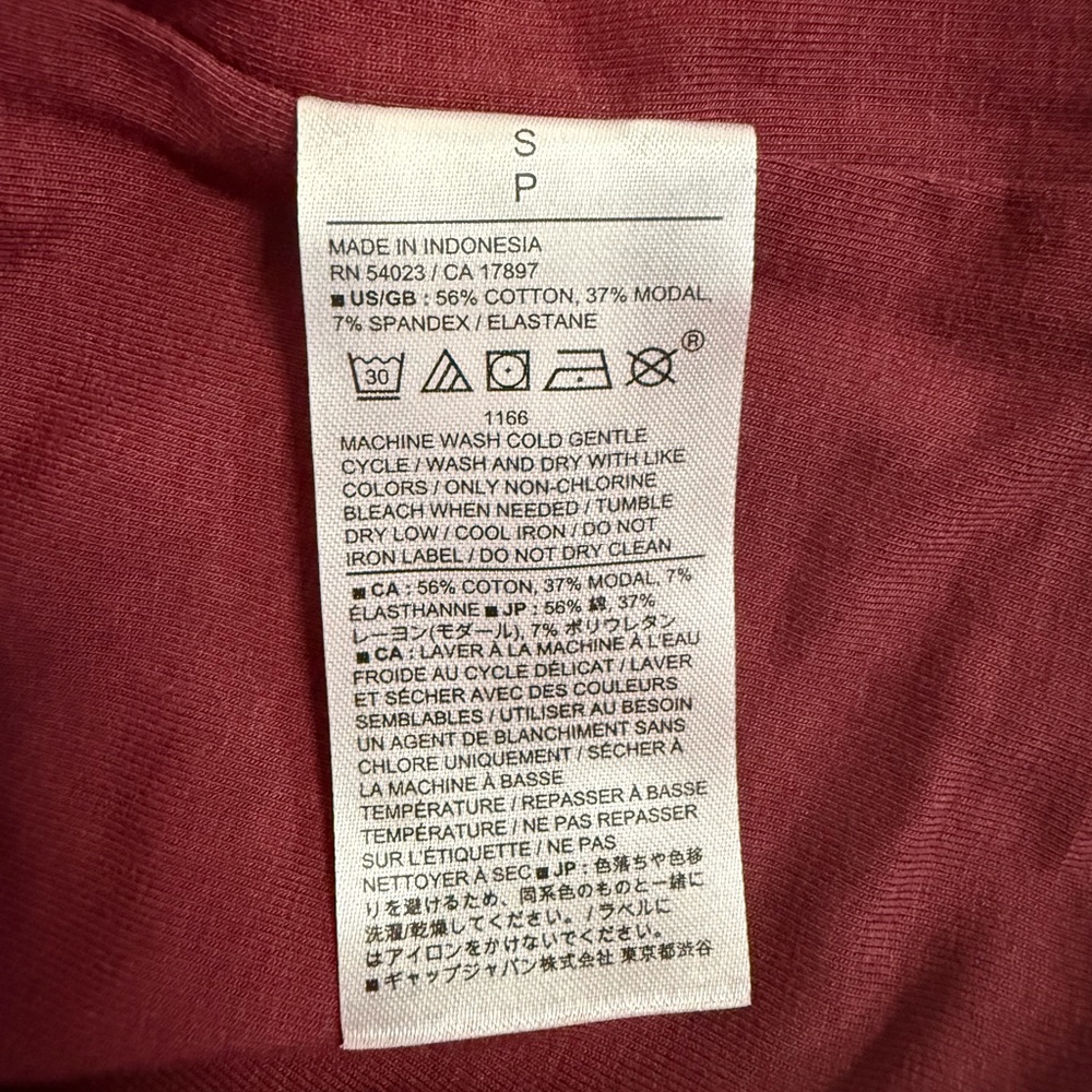 NWT Banana Republic Soft Stretch Elbow Sleeve Top Red Size S - Picture 8 of 12